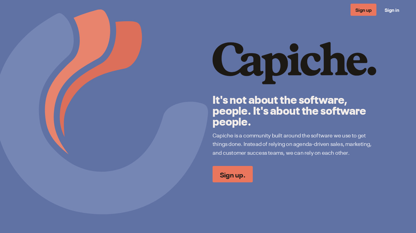 Capiche Landing page