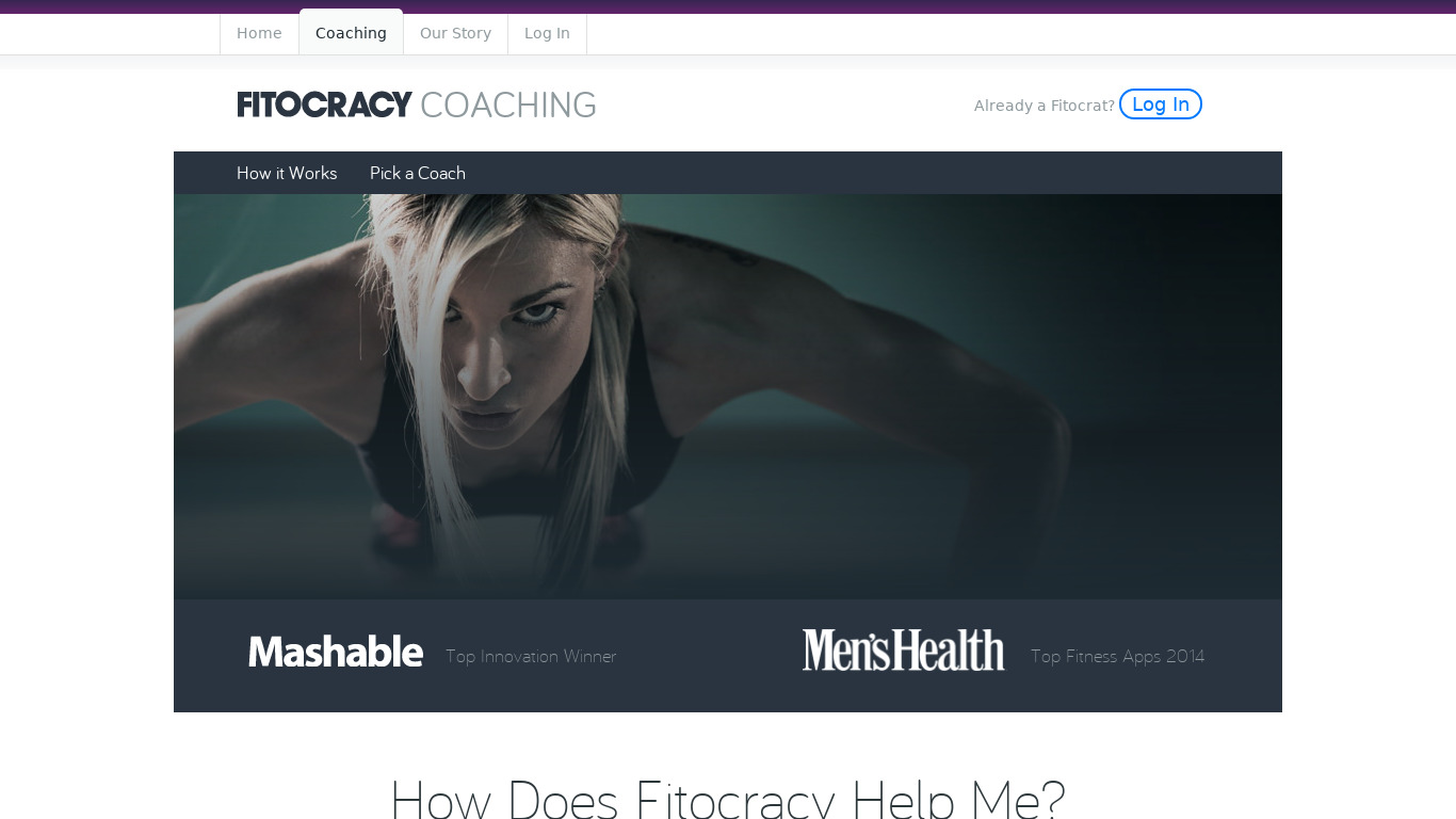 Fito Group Fitness Landing page