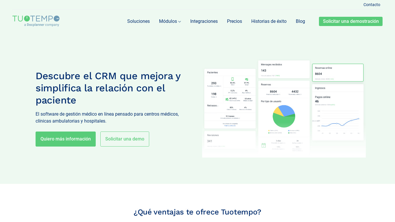 TUOTEMPO Landing page