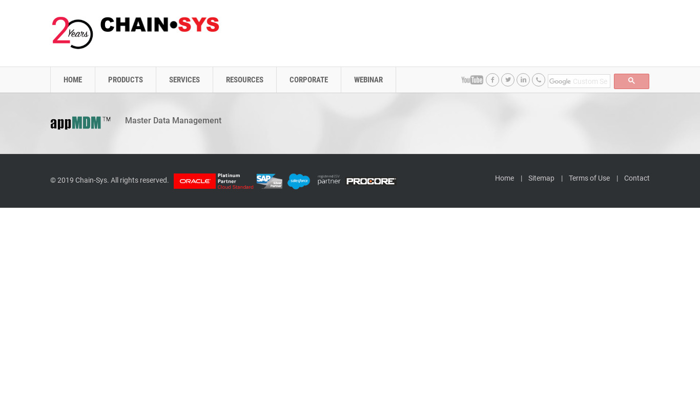 chainsys.com appMDM Landing page