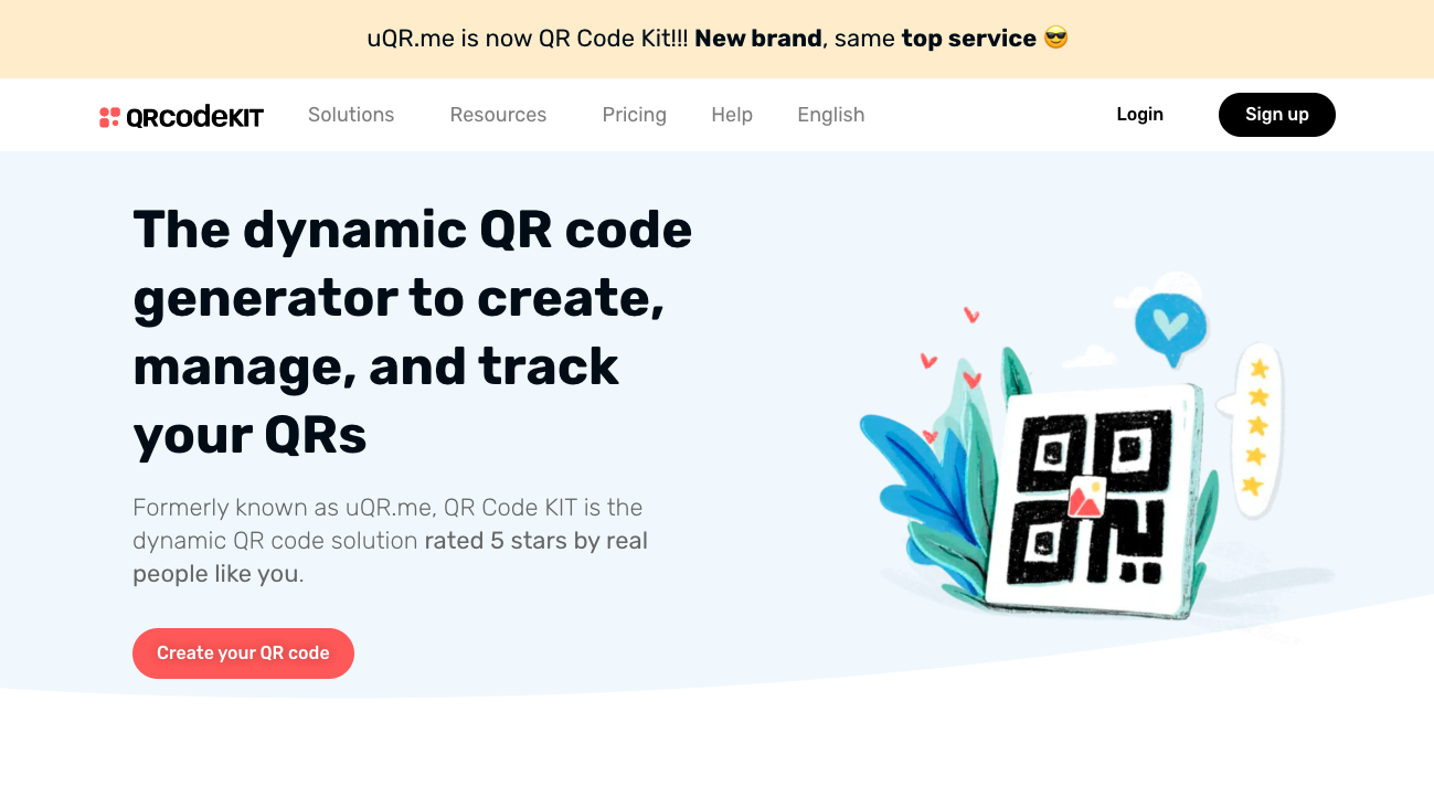 QR Code KIT Landing page