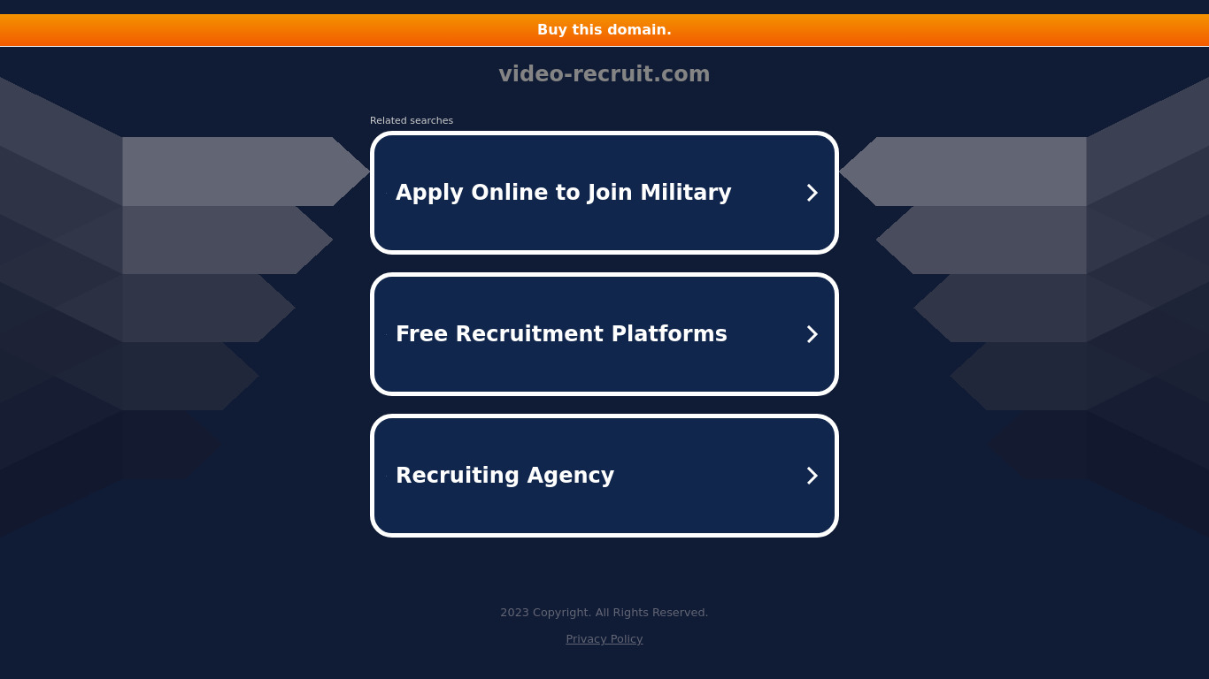 Video Recruit Landing page