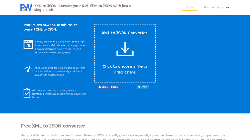 XML 2 JSON Landing Page