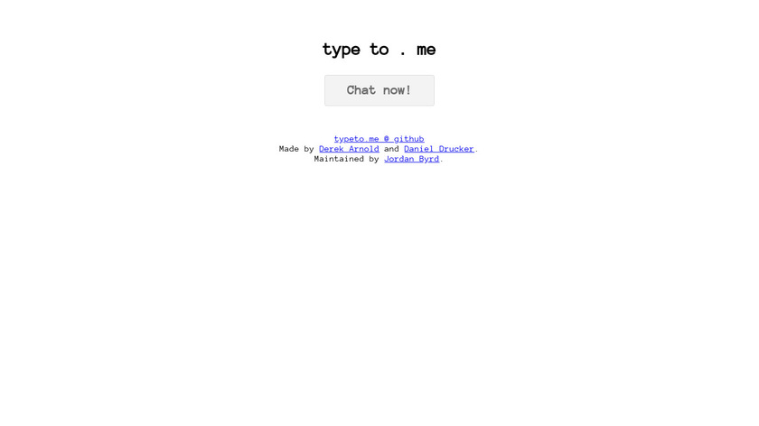 type to .me Landing Page
