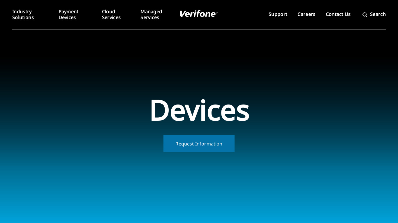 VeriFone Point Landing page