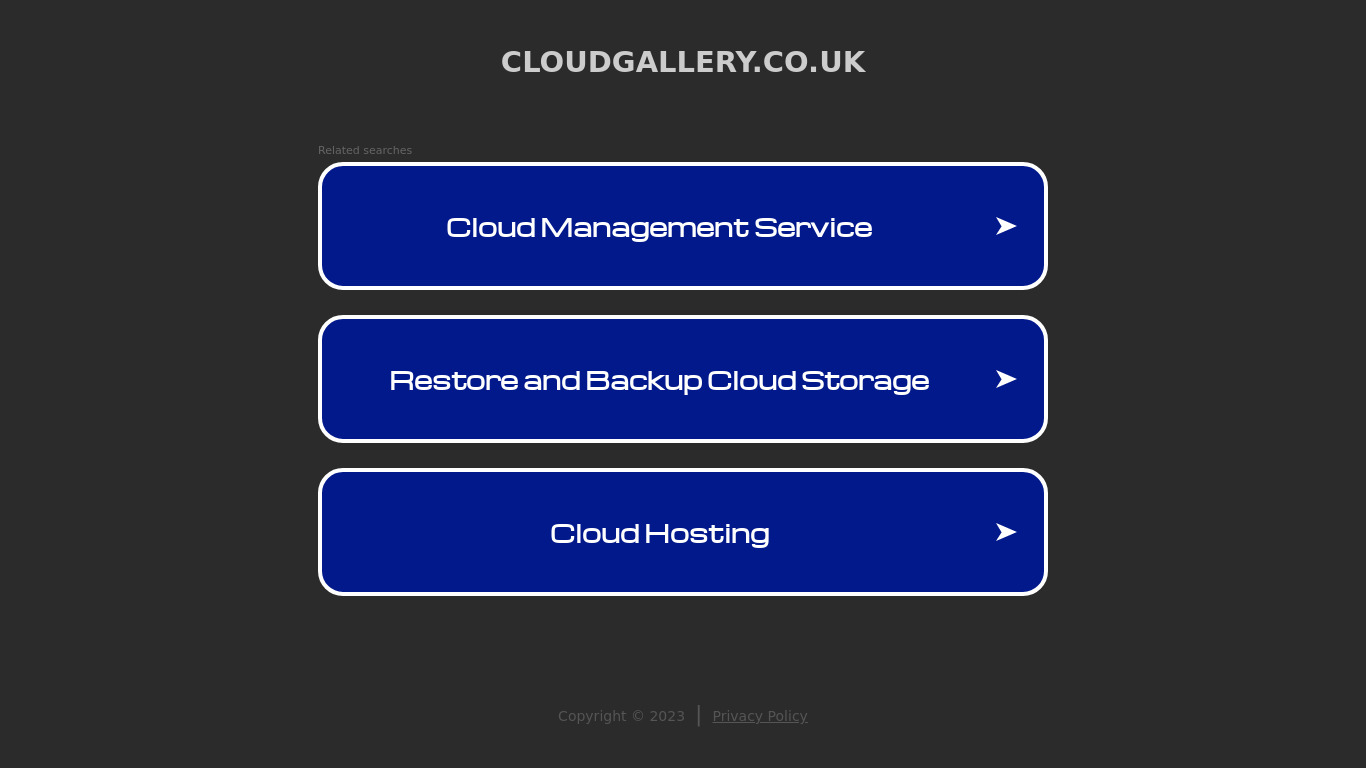 CloudGallery Landing page