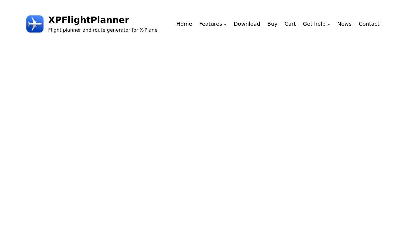 XPFlightPlanner Landing page