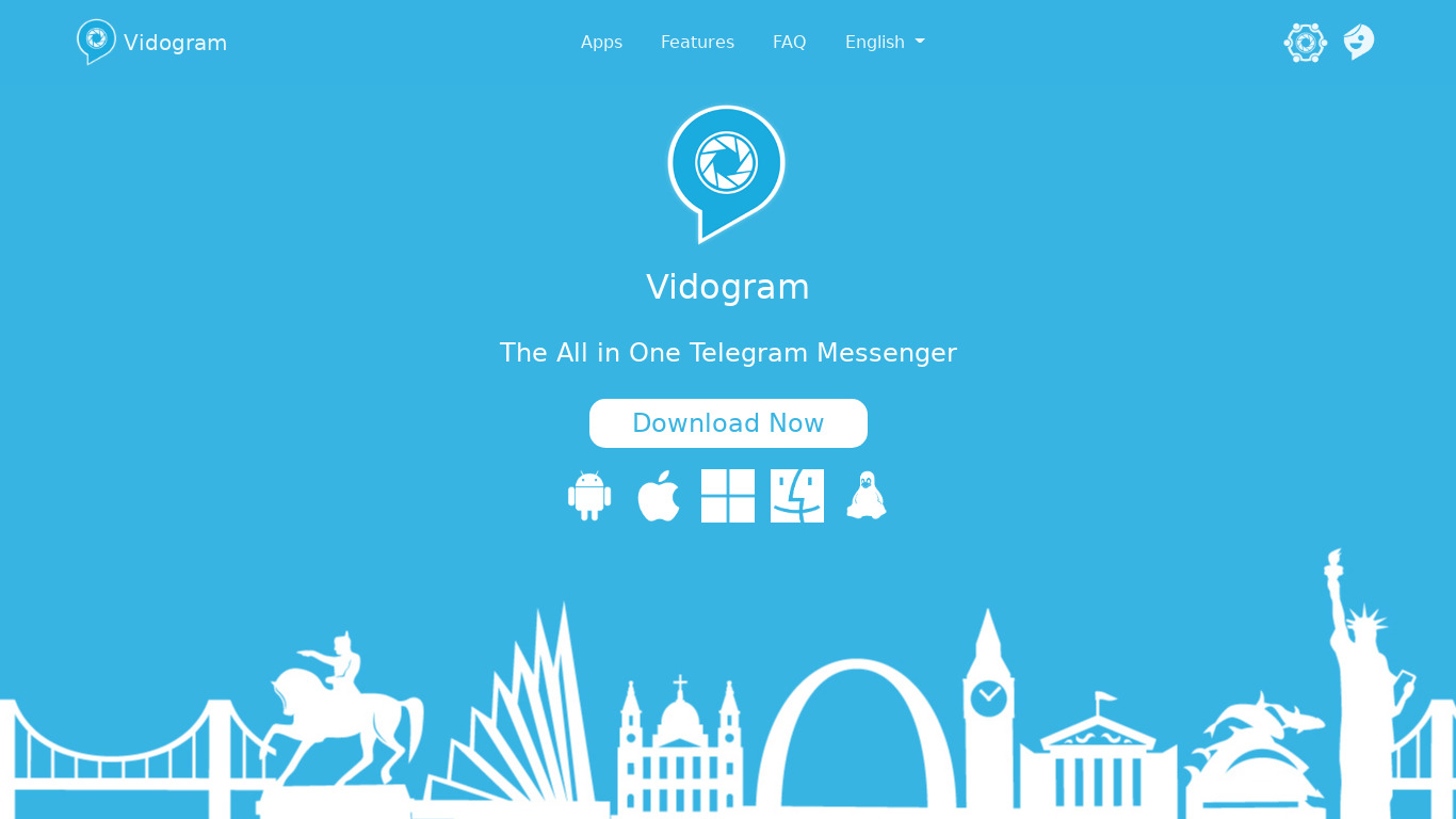 Vidogram Landing page