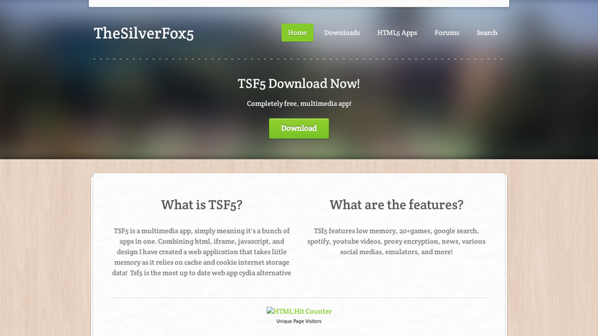 TSF5 Landing Page