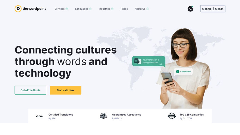 The Word Point Landing Page