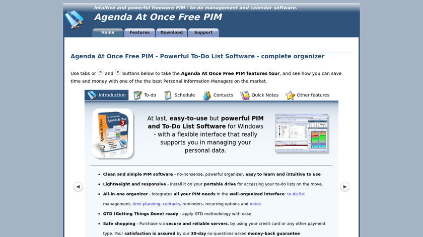 Agenda At Once Free PIM Landing Page
