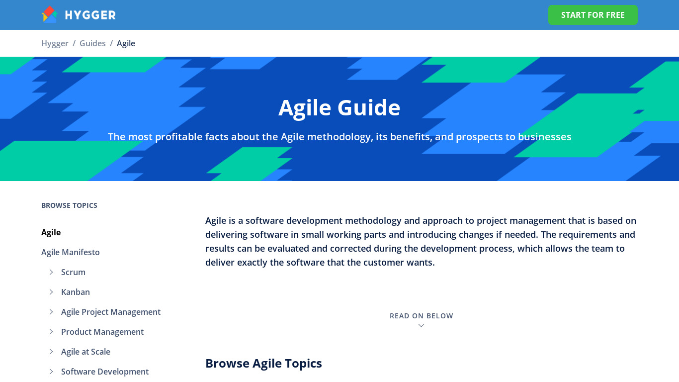 Agilo for Scrum Landing page