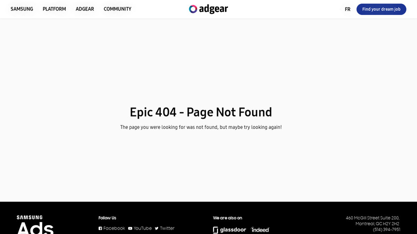 AdGear Trader DSP Landing Page