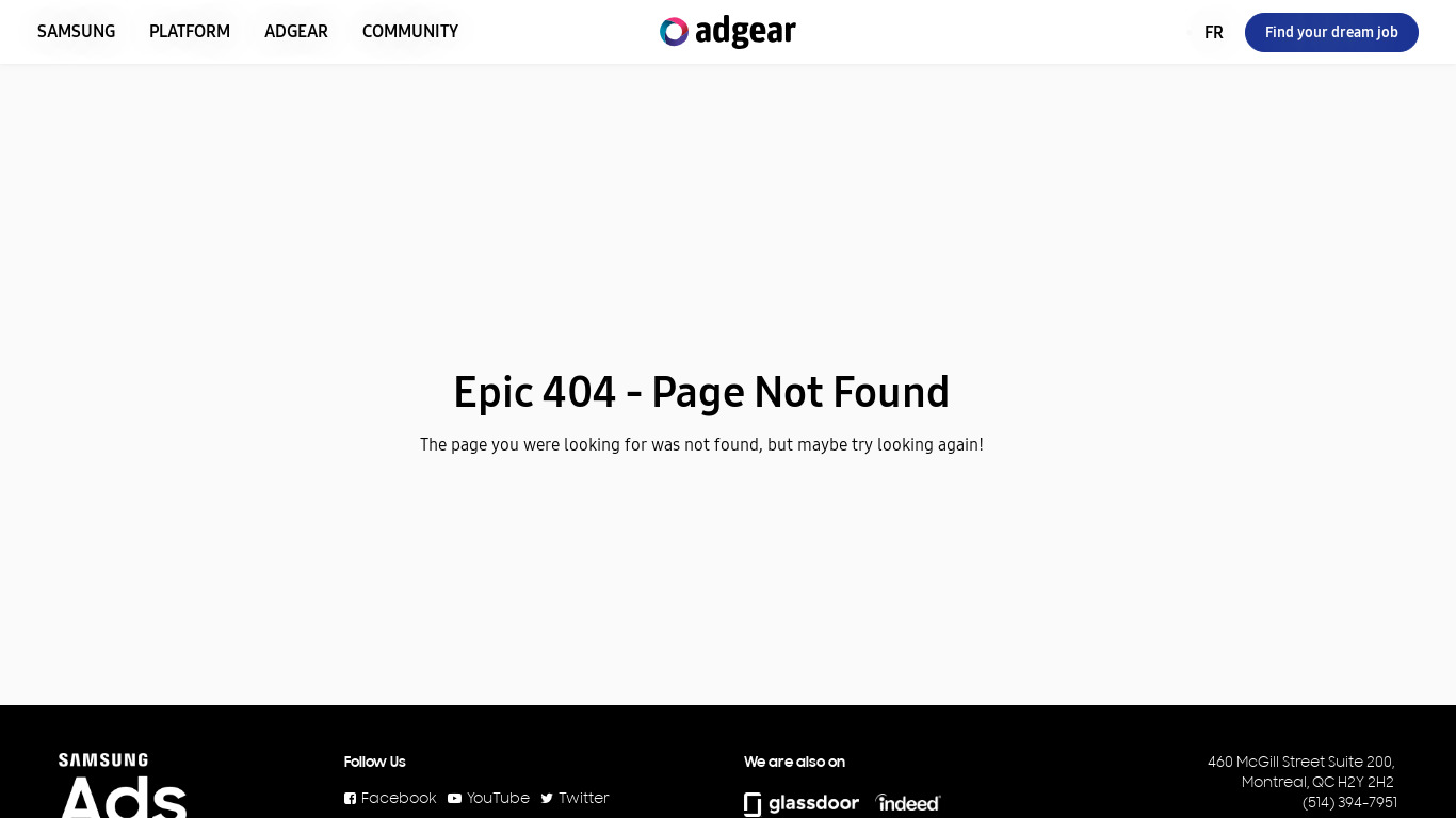 AdGear Trader DSP Landing page