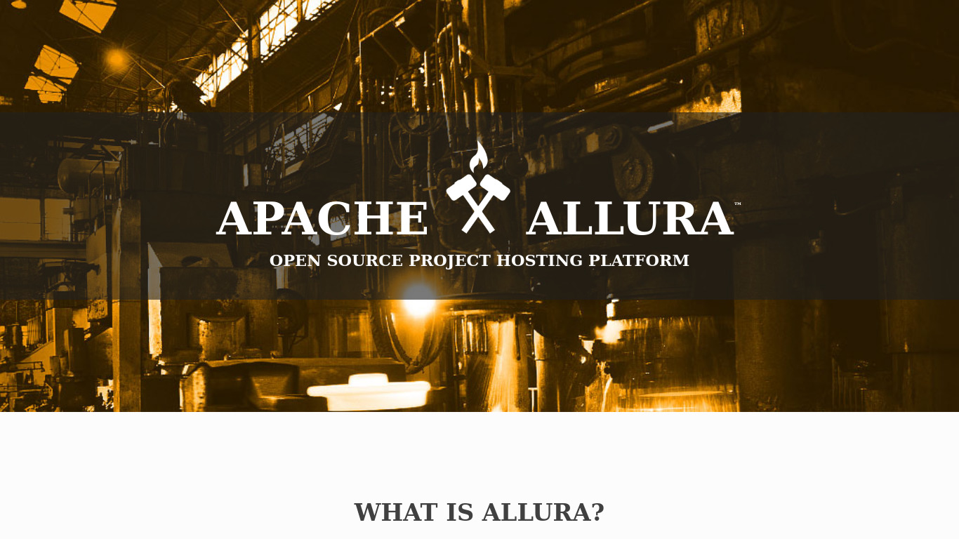 Apache Allura Landing page