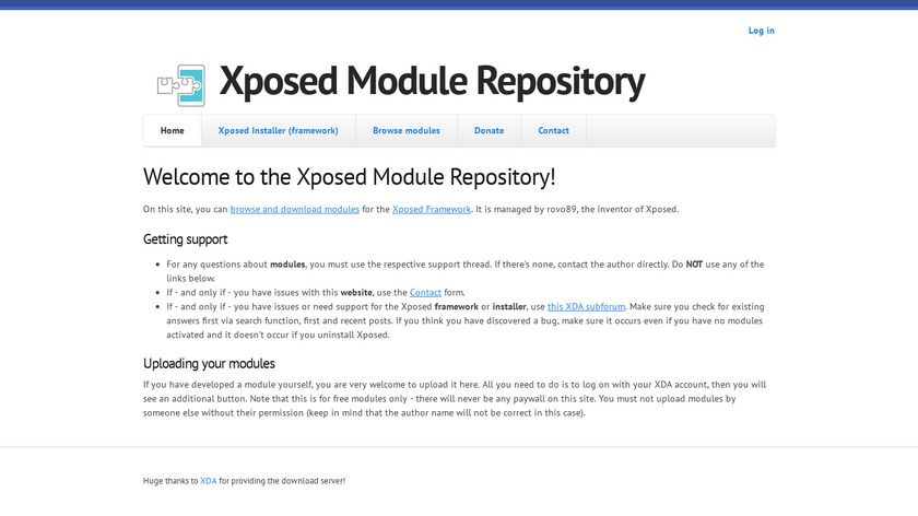 Xposed Installer Landing Page