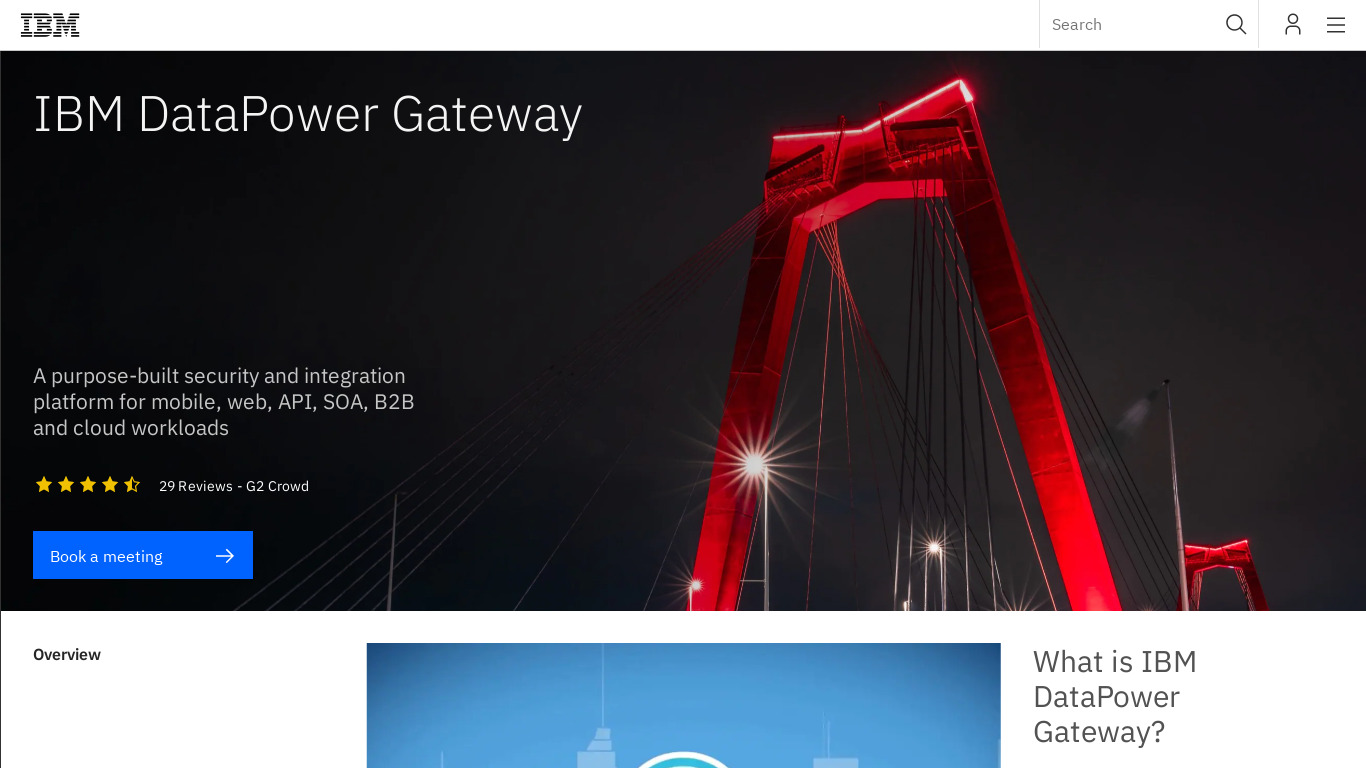 IBM DataPower Gateway Landing page