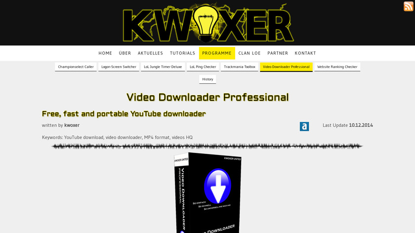 Video Downloader Professional Landing Page