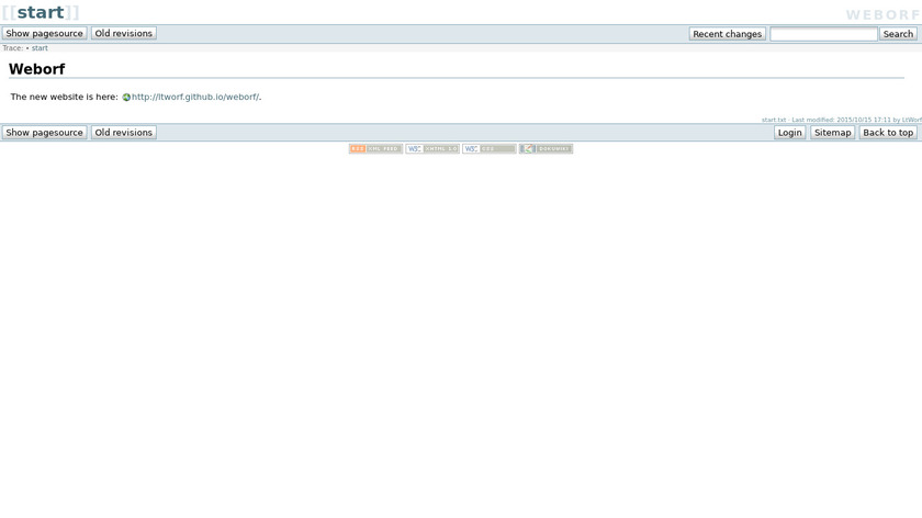 weborf Landing Page