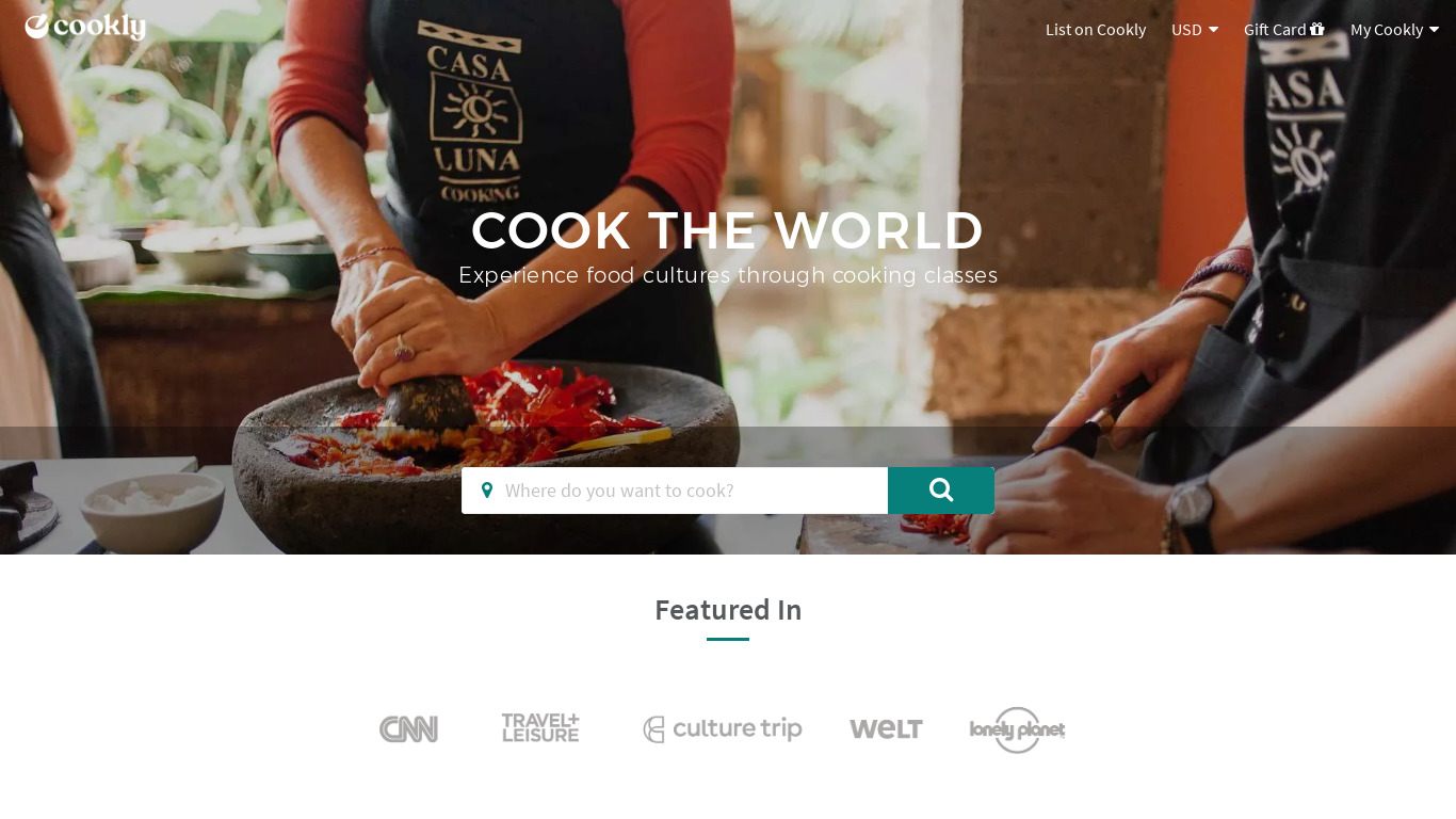 Cookly Landing page