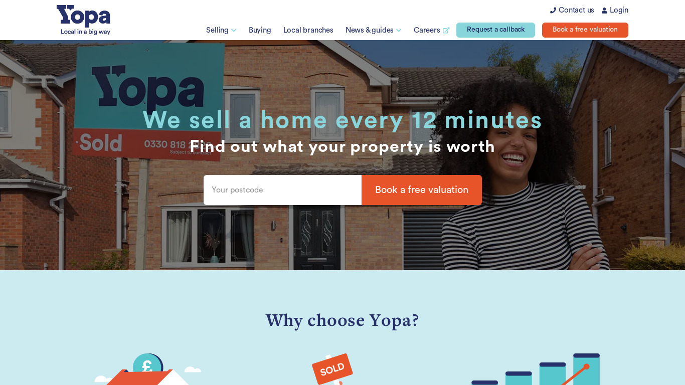 YOPA Landing page