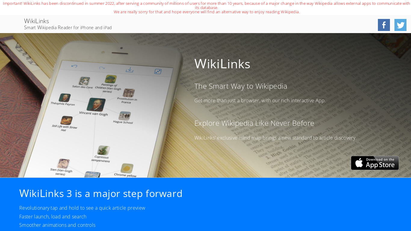 WikiLinks Landing page