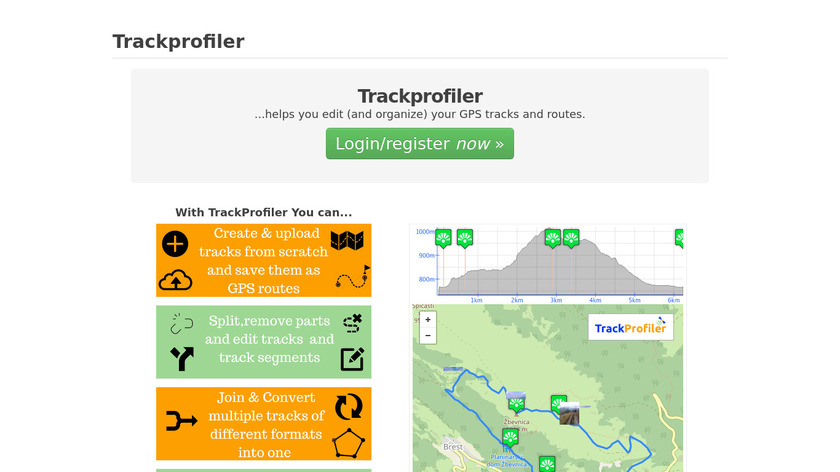 TrackProfiler Landing Page