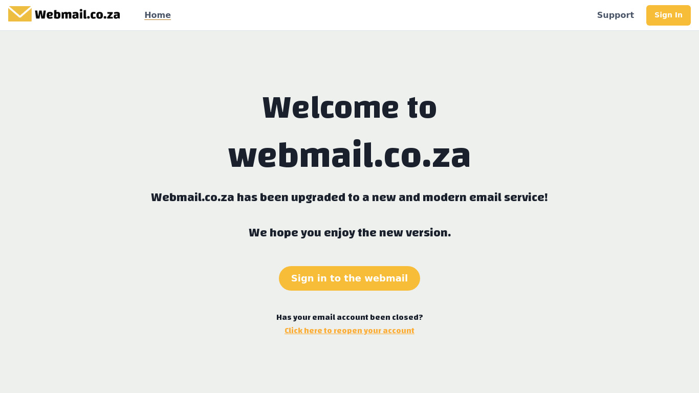 Webmail.ca.za Landing page