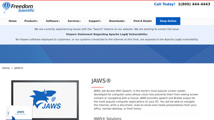 JAWS screenshot
