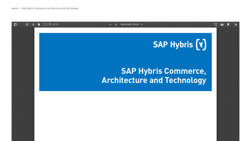 SAP Hybris Landing Page