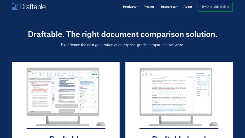 Draftable Compare Landing Page