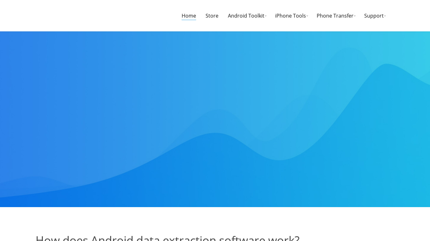 FoneCope Android Data Extraction Landing page