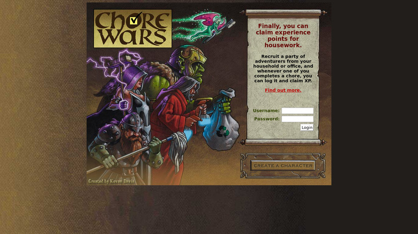 Chore Wars Landing Page