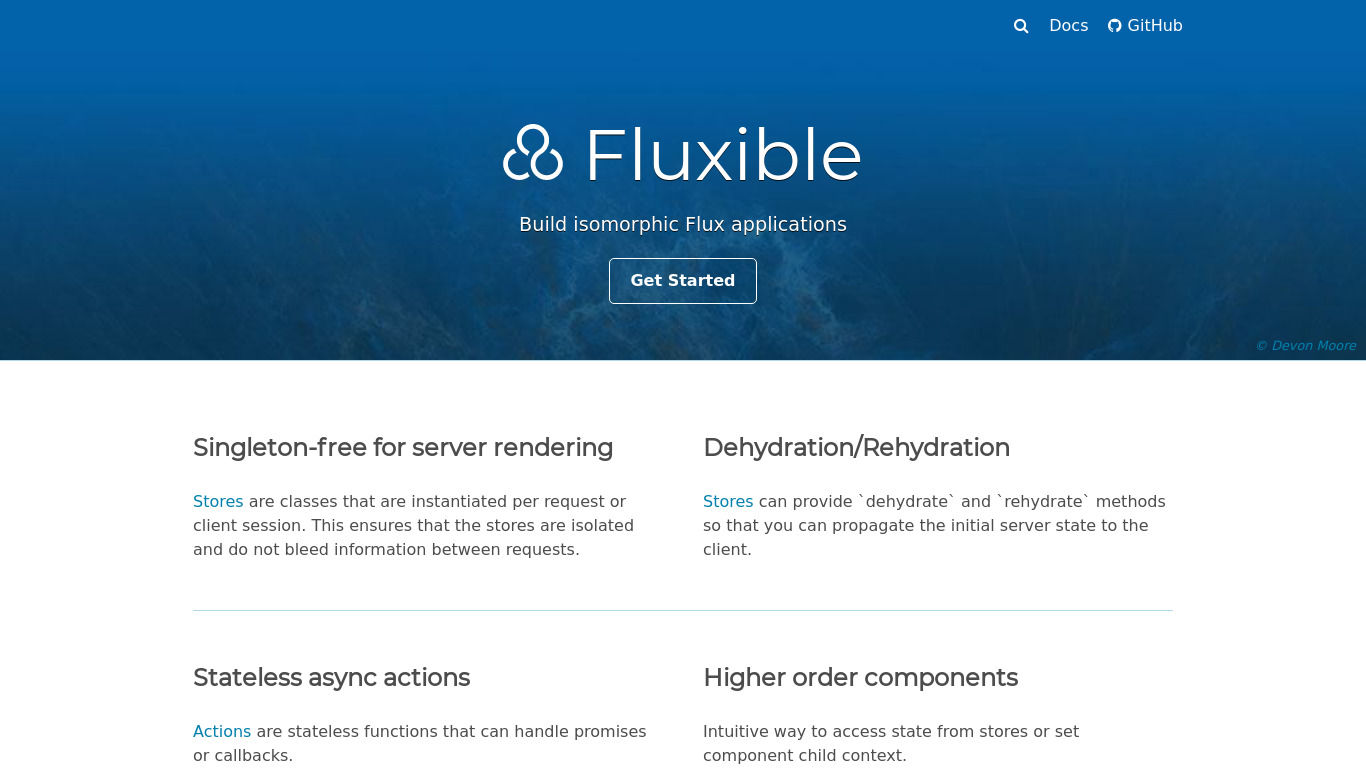 Fluxible Landing page