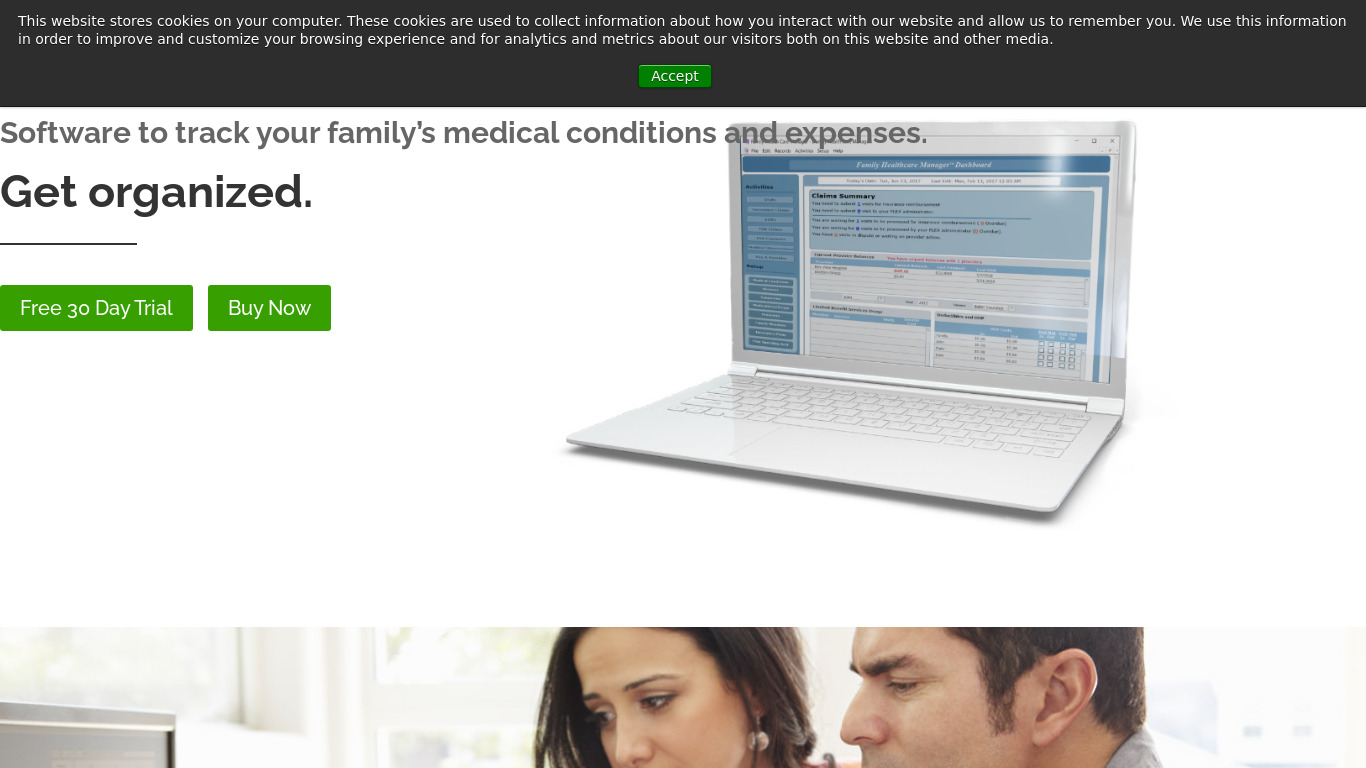Family Health Care Manager Landing page
