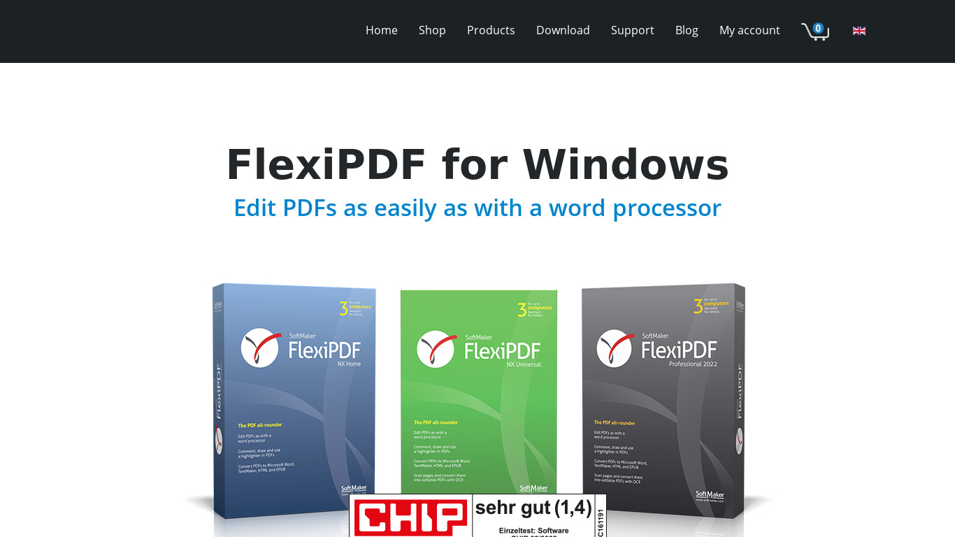 FlexiPDF Landing page