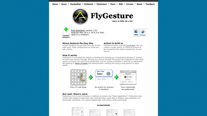 FlyGesture Landing Page