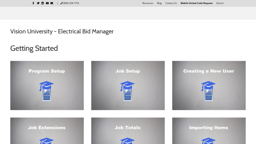 Electrical Bid Manager Landing Page