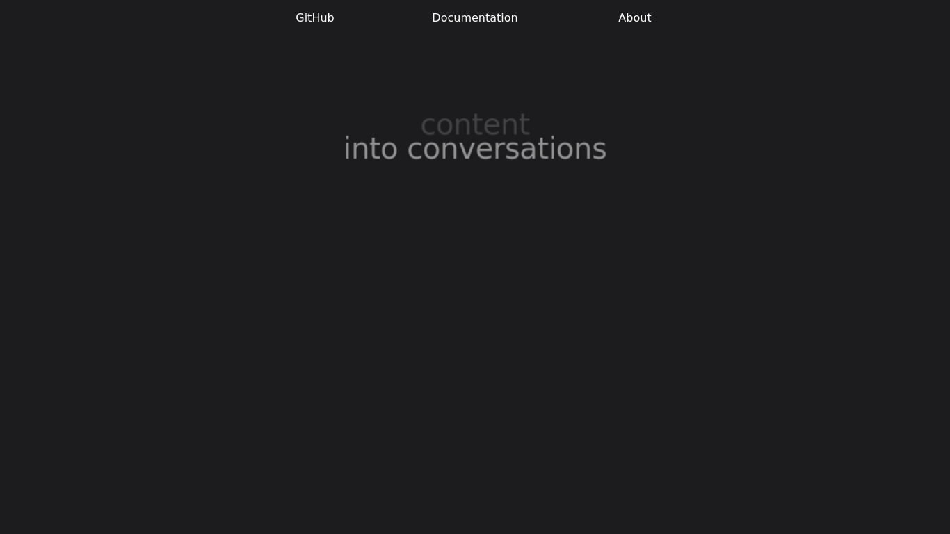 Conversational Form Landing page