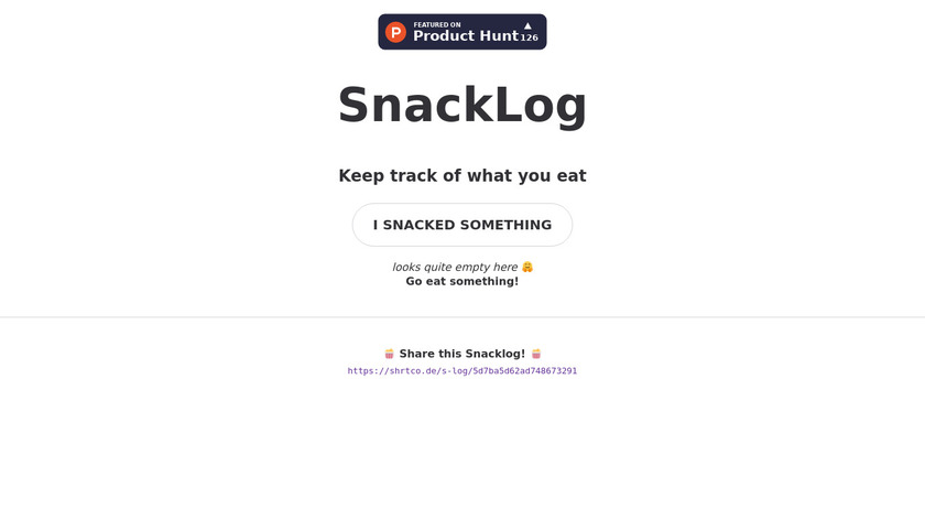 shrtco.de SnackLog Landing Page