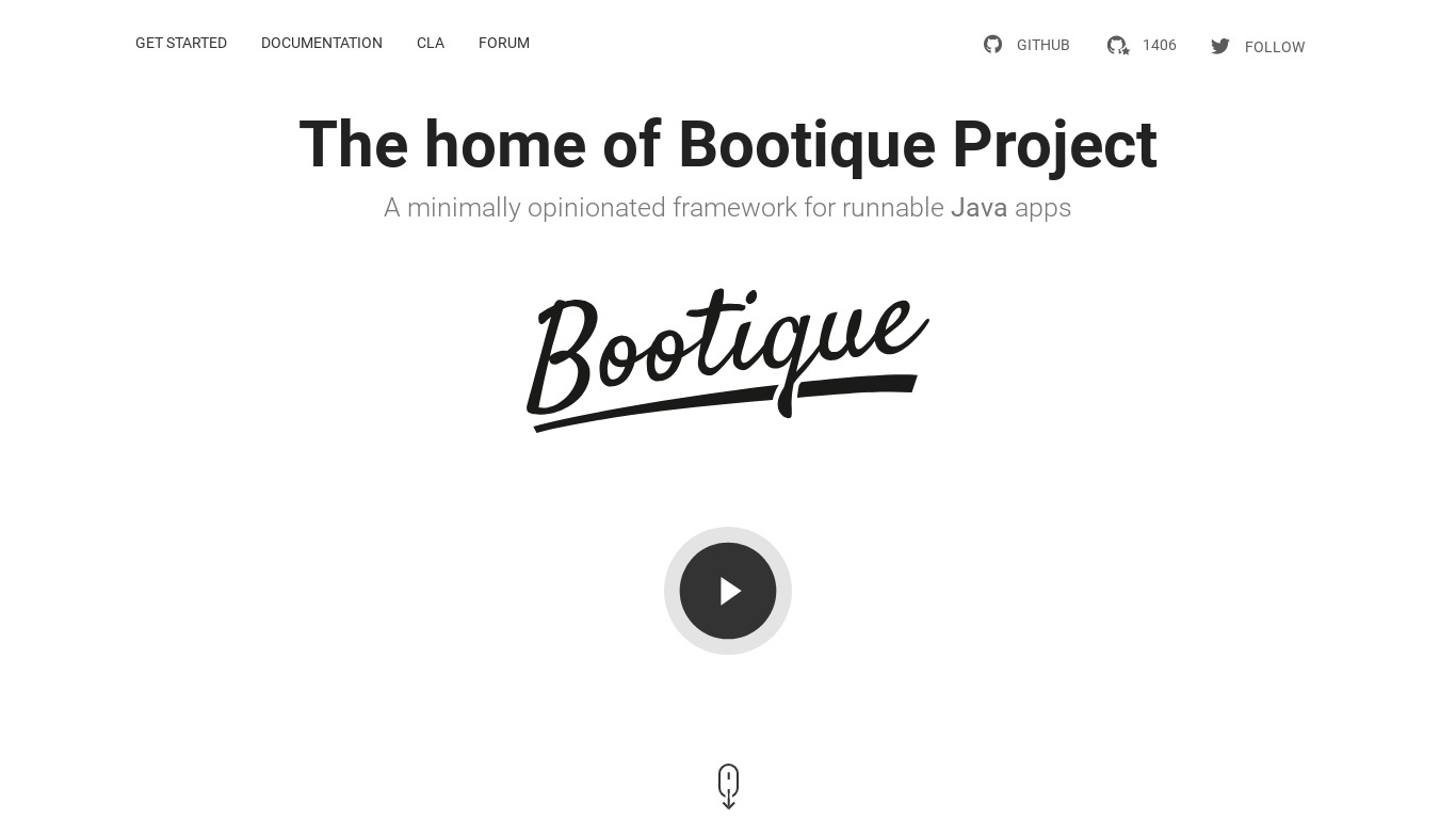 Bootique Landing page