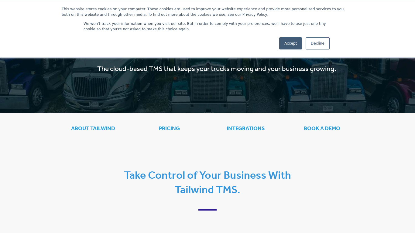 Tailwind TMS Landing page