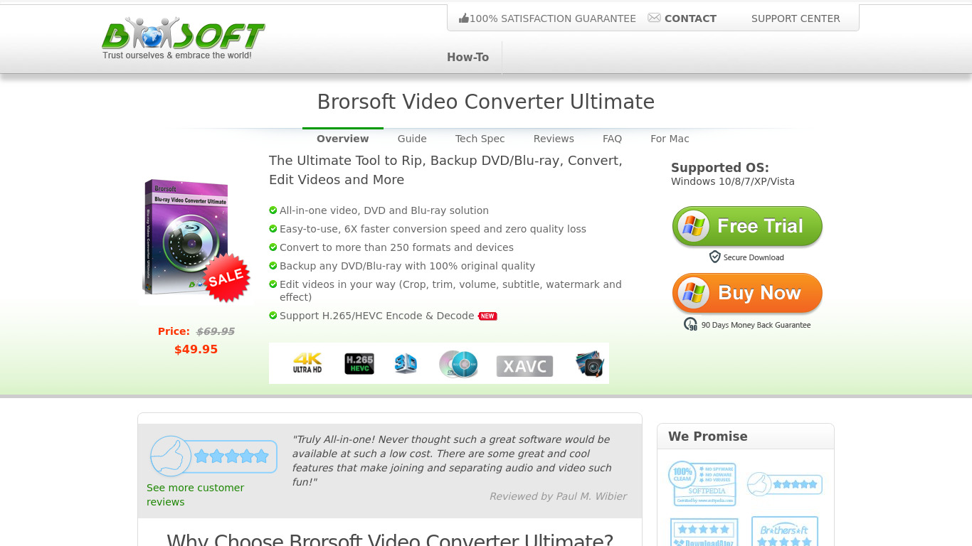 Brorsoft Video Converter Ultimate Landing page