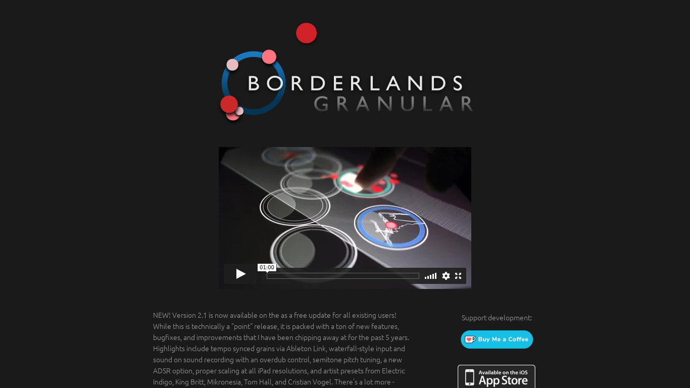 Borderlands Granular Landing page