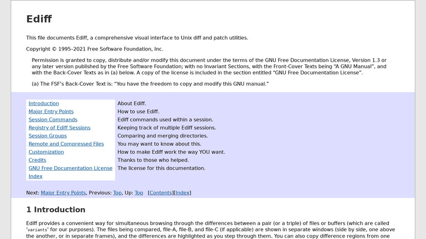 Ediff Landing Page