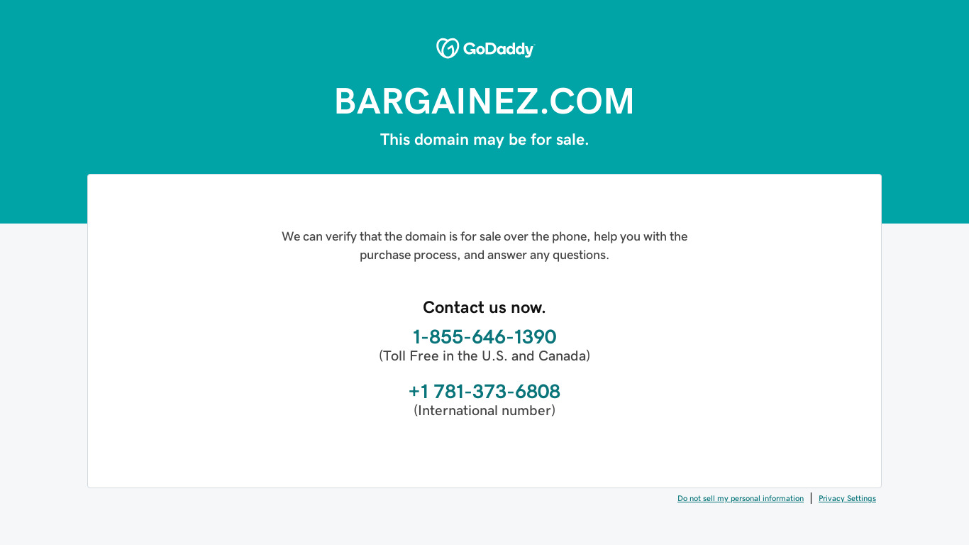 BargainEZ Landing page