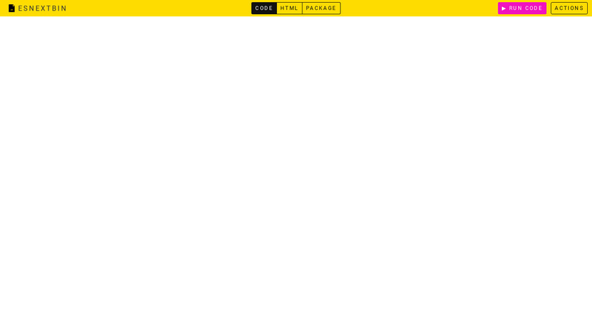 ESNext Bin Landing Page