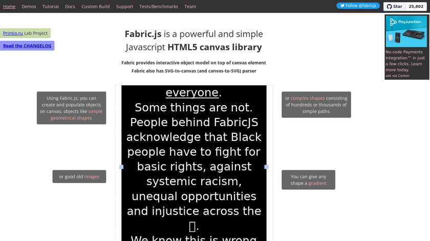 FabricJS Landing Page
