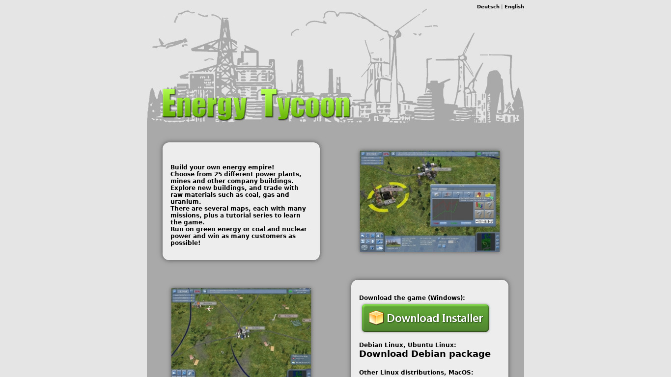 collisdecus.de Energy Tycoon Landing page