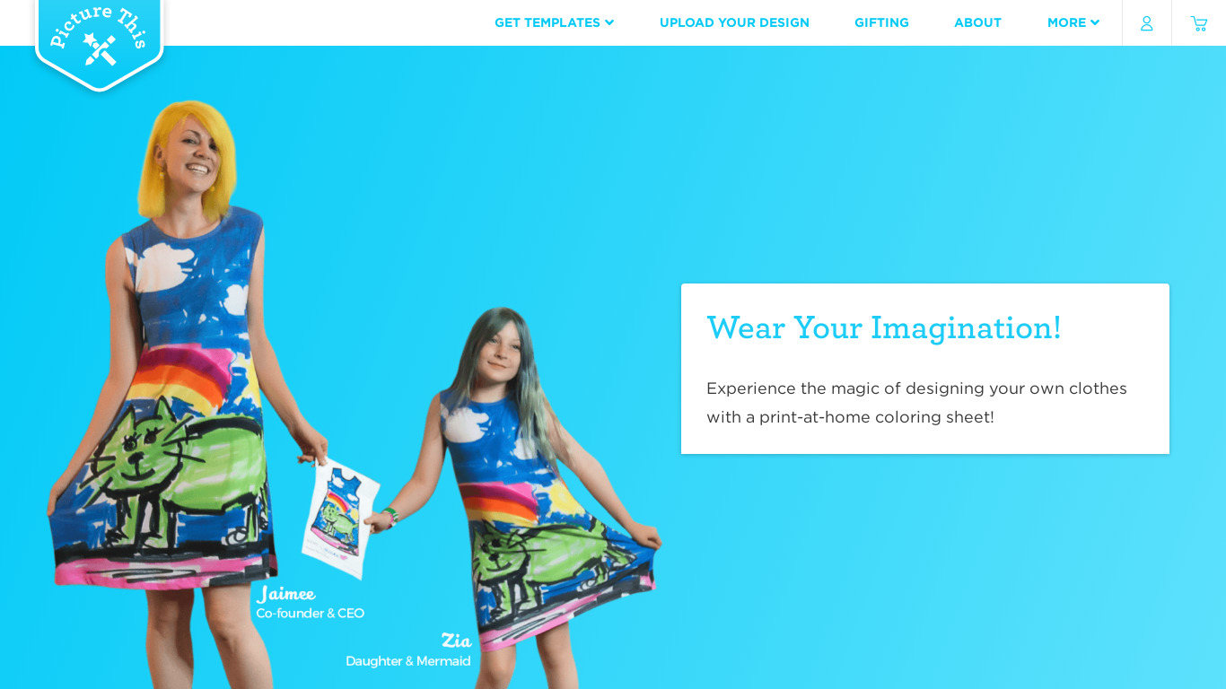 Picture This Clothing Landing page